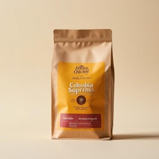 Sacchetto del caffè monorigine Colombia Supremo.